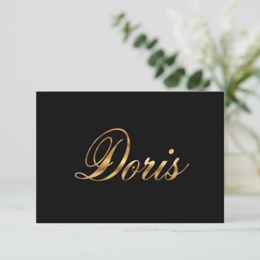 Doris gold Design Lettering Karte カード (スタンド正面)