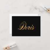 Doris gold Design Lettering Karte カード (正面/裏面インサイチュ)