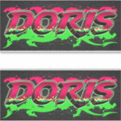 Doris Vorname Name Graffiti Aufkleber Sticker シール (正面)