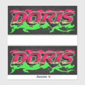 Doris Vorname Name Graffiti Aufkleber Sticker シール (シート)