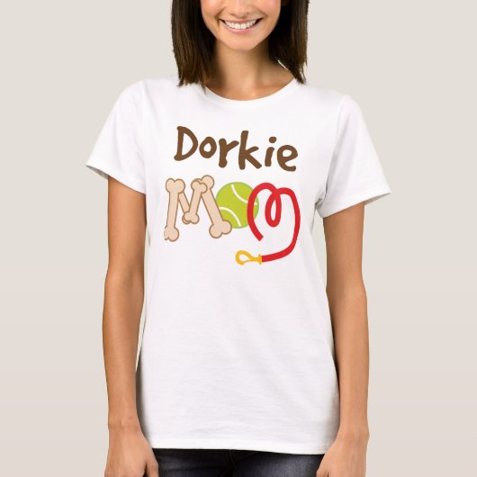 Dorkie犬の品種お母さんのギフト Tシャツ (正面)