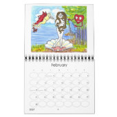 Dorkling 2013月毎の壁カレンダーのユーモア漫画 カレンダー (2月 2027)