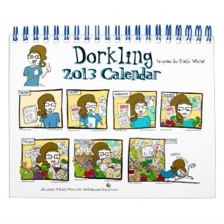 Dorkling 2013月毎の壁カレンダーのユーモア漫画 カレンダー