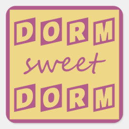 "Dorm Sweet Dorm"スタンプ スクエアシール