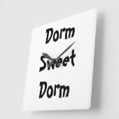 "Dorm Sweet Dorm"壁時計 スクエア壁時計 (傾斜)