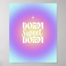 Dorm Sweet Dorm Blue & Purple Gradient Auraポスター