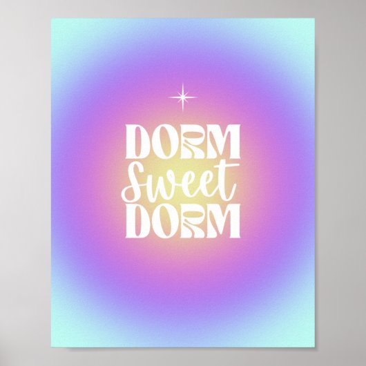 Dorm Sweet Dorm Blue & Purple Gradient Auraポスター ポスター (正面)
