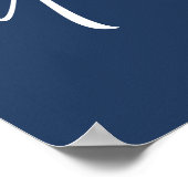 Dorm Sweet Dorm Navy Poster | Preppy Dorm Wall Art ポスター (角)