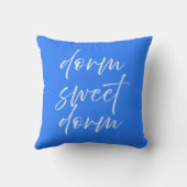 Dorm Sweet Dorm Throw Pillow | Preppy Dorm Room クッション (裏面)