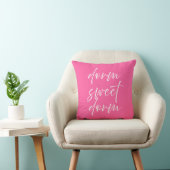 Dorm Sweet Dorm Throw Pillow | Preppy Dorm Room クッション (椅子)