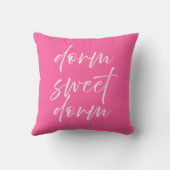 Dorm Sweet Dorm Throw Pillow | Preppy Dorm Room クッション (裏面)