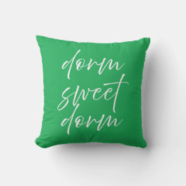 Dorm Sweet Dorm Throw Pillow | Preppy Dorm Room クッション