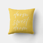 Dorm Sweet Dorm Throw Pillow | Preppy Dorm Room クッション (裏面)
