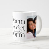 Dorm Sweet Dorm Two写真白黒 ジャンボコーヒーマグカップ (正面右)