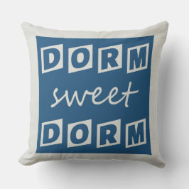 "Dorm Sweet Drom"リバーシブル装飾用クッション クッション