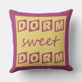 "Dorm Sweet Drom"リバーシブル装飾用クッション クッション (裏面)