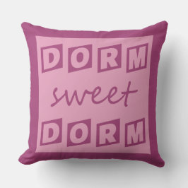 "Dorm Sweet Drom"リバーシブル装飾用クッション クッション