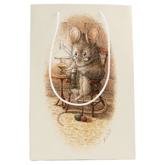 Dormouse Knitting夫人 ミディアムペーパーバッグ (正面)