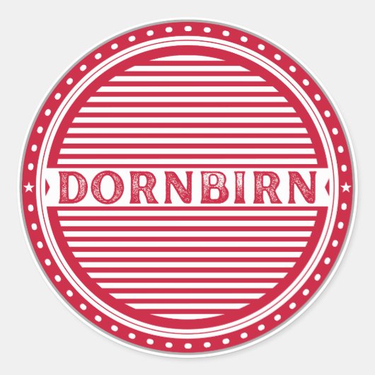 Dornbirn City Pride Emblem – Austria Identity ラウンドシール (正面)