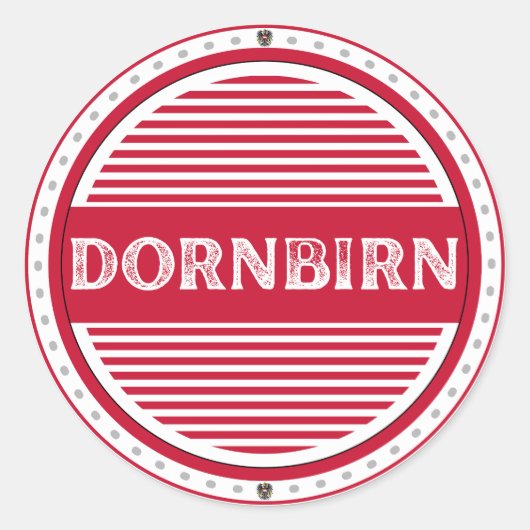 Dornbirn City Pride Emblem – Austrian Identity ラウンドシール (正面)
