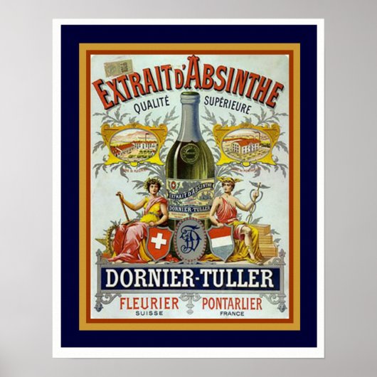 Dornier-Tuller Absinthe Poster 16 x 20 ポスター (正面)