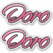 Doro faded pink Aufkleber Sticker Stickerset シール (正面)