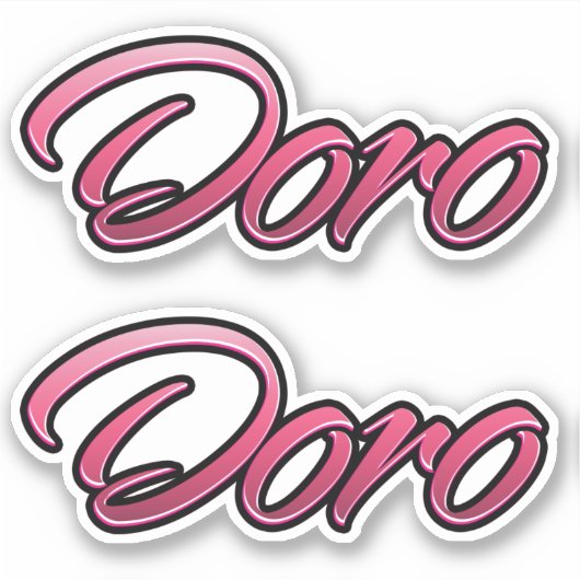 Doro faded pink Aufkleber Sticker Stickerset シール (正面)