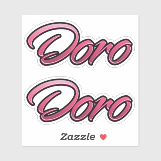 Doro faded pink Aufkleber Sticker Stickerset シール (シート)