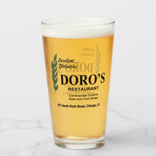 Doro's Restaurant, Rush通り，シカゴ， IL タンブラーグラス (ドリンク正面)