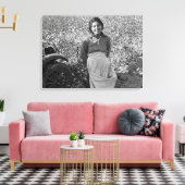 Dorothea Langeによる綿畑の移住労働者 キャンバスプリント (インサイチュ (リビング))