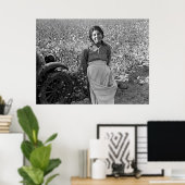 Dorothea Langeによる綿畑の移住労働者 ポスター (ホームオフィス)