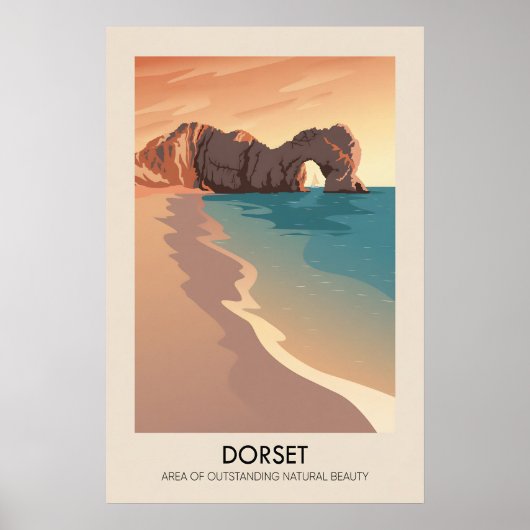 Dorset AONB Travel Poster ポスター (正面)