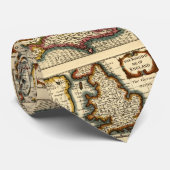 Dorset Dorsetshire County England Old Historic Map ネクタイ (ロール)