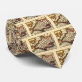 Dorset Dorsetshire County England Old Historic Map ネクタイ (ロール)