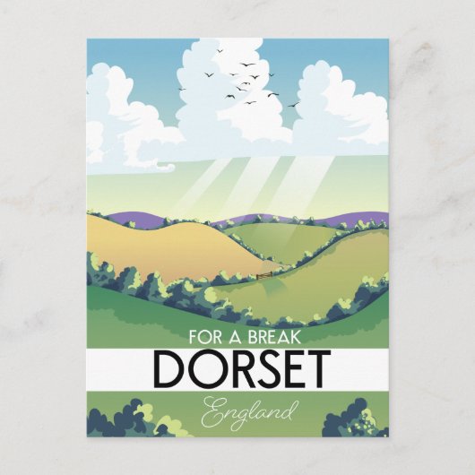 Dorset England旅行ポスター ポストカード (正面)