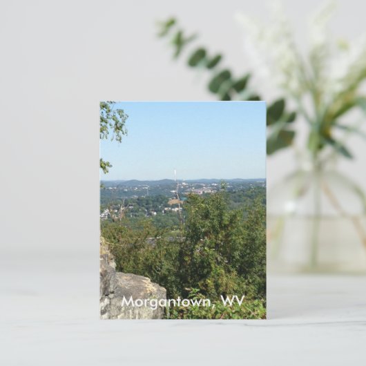 Dorseysのノブの郵便はがきからのMorgantown WVの写真 ポストカード (スタンド正面)