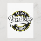 Dortmundヴィンテージスタイルロゴ、はがき ポストカード (正面)