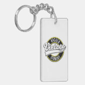 Dortmundヴィンテージスタイルロゴ、キーチェーン キーホルダー (正面左)