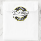 Dortmundヴィンテージスタイルロゴ、クラシックラウンドステッカー ラウンドシール (バッグ)