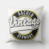 Dortmundヴィンテージスタイルロゴ、装飾用クッション クッション (正面)
