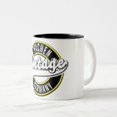 Dortmundヴィンテージスタイルロゴ、Two-Toneコーヒーマグ ツートーンマグカップ (正面右)