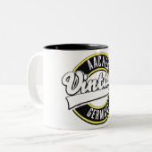 Dortmundヴィンテージスタイルロゴ、Two-Toneコーヒーマグ ツートーンマグカップ (正面左)