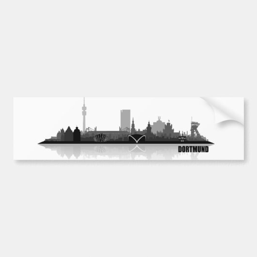 Dortmund City Skyline バンパーステッカー (正面)