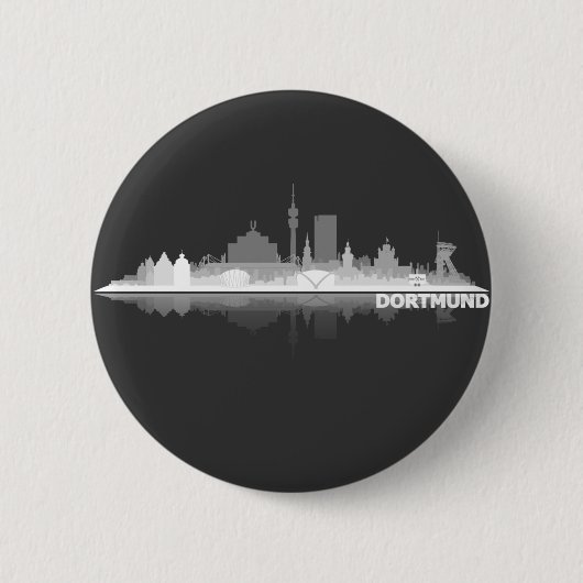 Dortmund City Skyline Button 缶バッジ (正面)