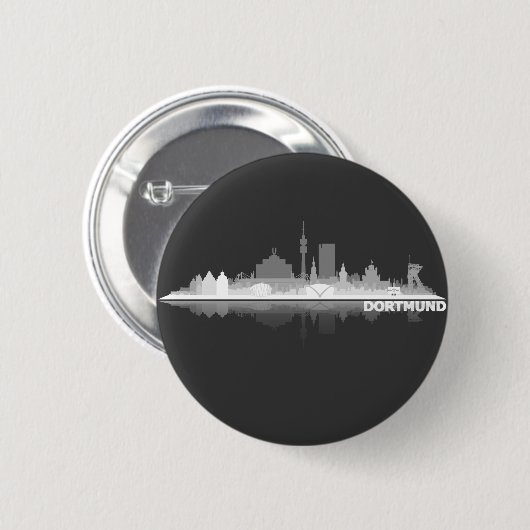 Dortmund City Skyline Button 缶バッジ (正面&裏面)