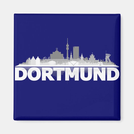 Dortmund City Skyline Kühlschrankmagnet マグネット (正面)