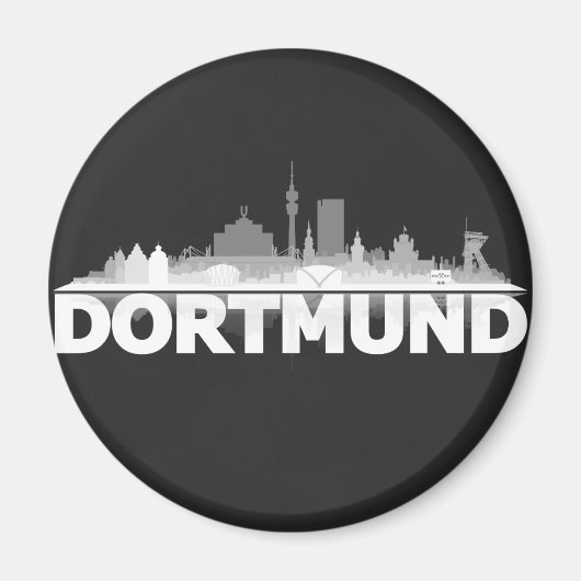 Dortmund City Skyline Kühlschrankmagnet マグネット (正面)