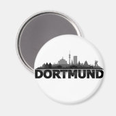 Dortmund City Skyline - Kühlschrankmagnet マグネット (正面/裏面)
