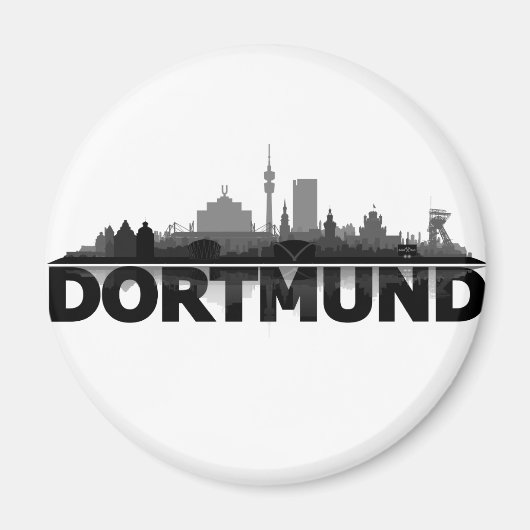Dortmund City Skyline - Kühlschrankmagnet マグネット (正面)