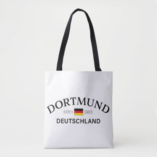 Dortmund Deutschland Coordinates German トートバッグ (正面)